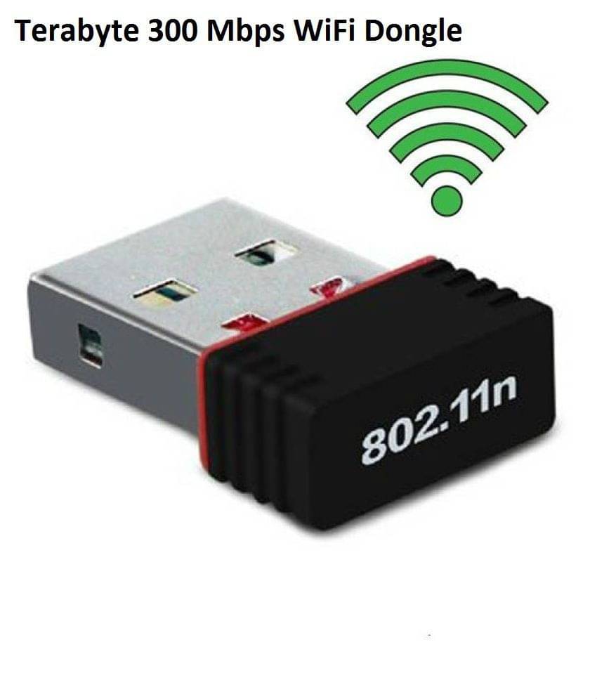 Terabyte Wifi Dongle 300Mbps Wi Fi 2.4GHz Small Wireless LAN Network Card External USB Adapter (Black) Terabyte Wifi Dongle 300Mbps Wi Fi 2.4GHz Small Wireless LAN Network Card External USB Adapter (Black)