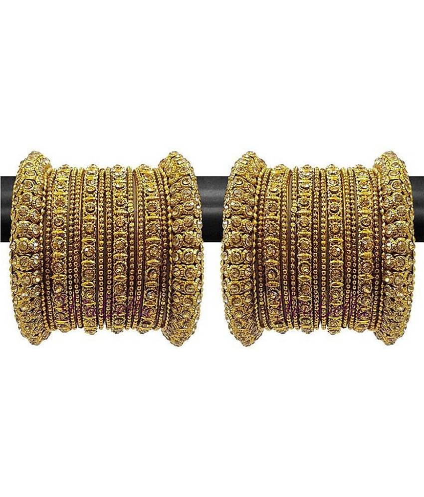 YouBella Traditional Gold Plated Bracelet Bangles Set for Women