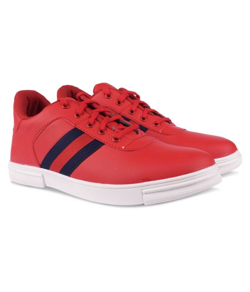 Aishwary Glams Sneakers Red Casual Shoes     			Aishwary Glams Sneakers Red Casual Shoes
