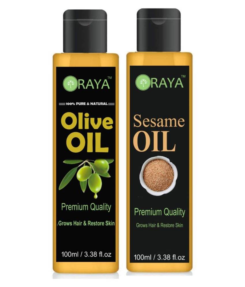 ORAYA 100% Pure Sesame Oil & Olive Oil For Massage Oil- 200 ml ORAYA 100% Pure Sesame Oil & Olive Oil For Massage Oil- 200 ml