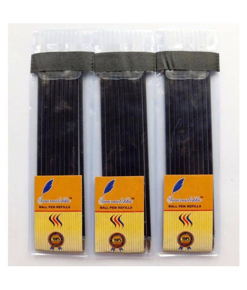 Swarnalekha - Black Ball Pen (Pack of 10)