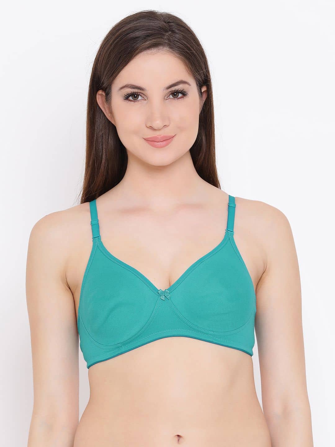 Clovia Cotton Lightly Padded Women's T-Shirt Bra ( Blue )