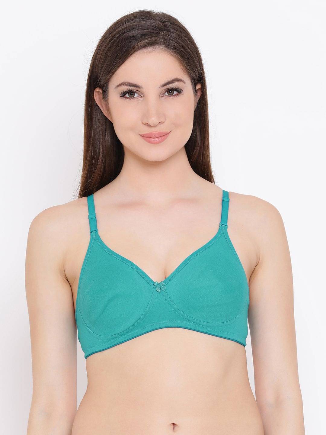 Clovia Cotton Lightly Padded Women's T-Shirt Bra ( Blue ) Clovia Cotton Lightly Padded Women's T-Shirt Bra ( Blue )