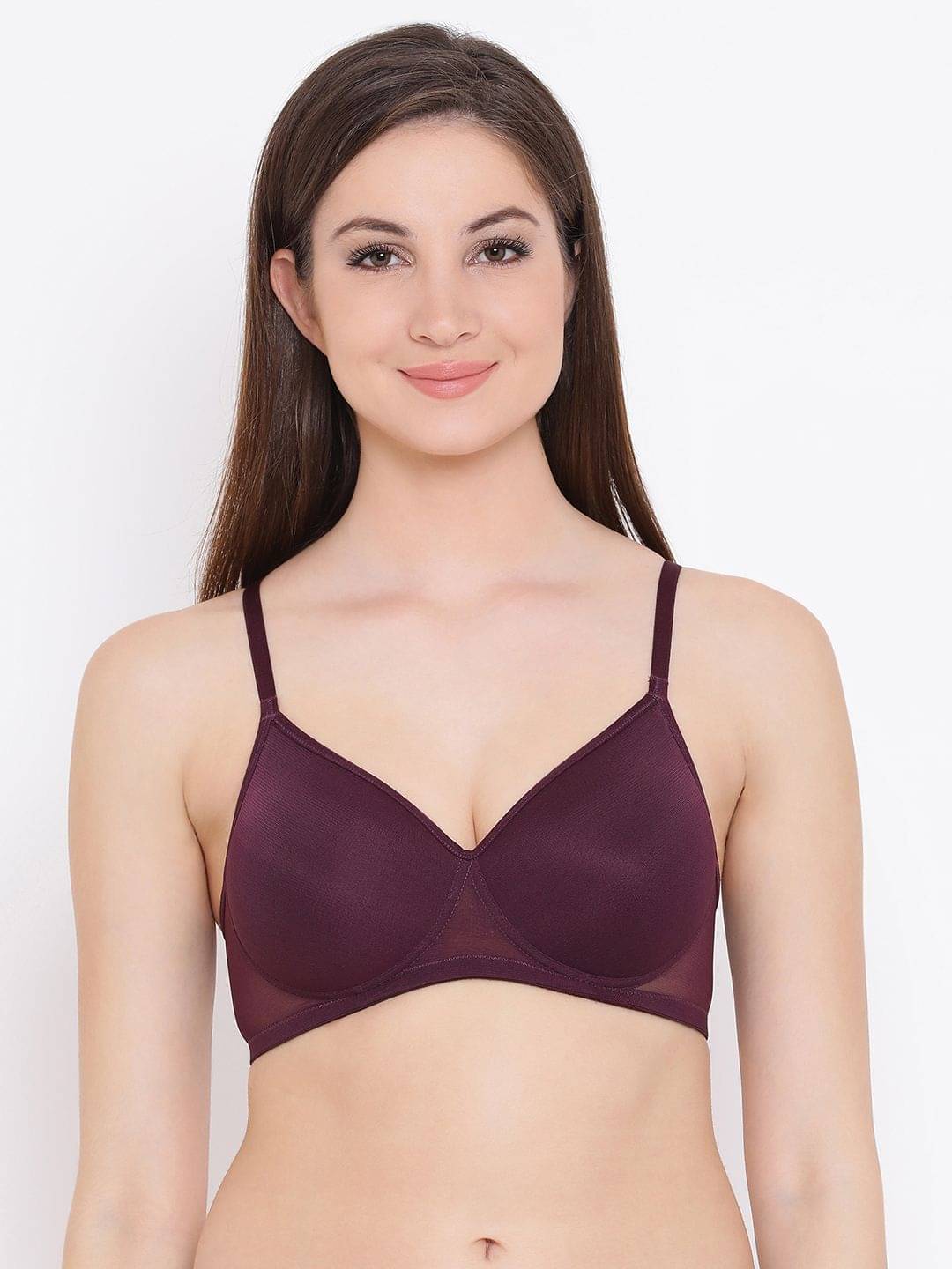 Clovia Nylon Lightly Padded Women's T-Shirt Bra ( Purple ) Clovia Nylon Lightly Padded Women's T-Shirt Bra ( Purple )
