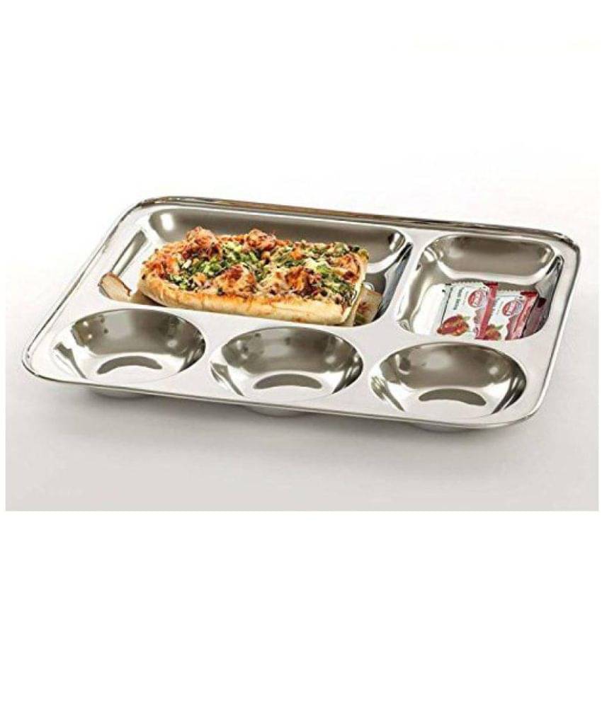    			Prisha India Craft 1 Pcs Stainless Steel Platter