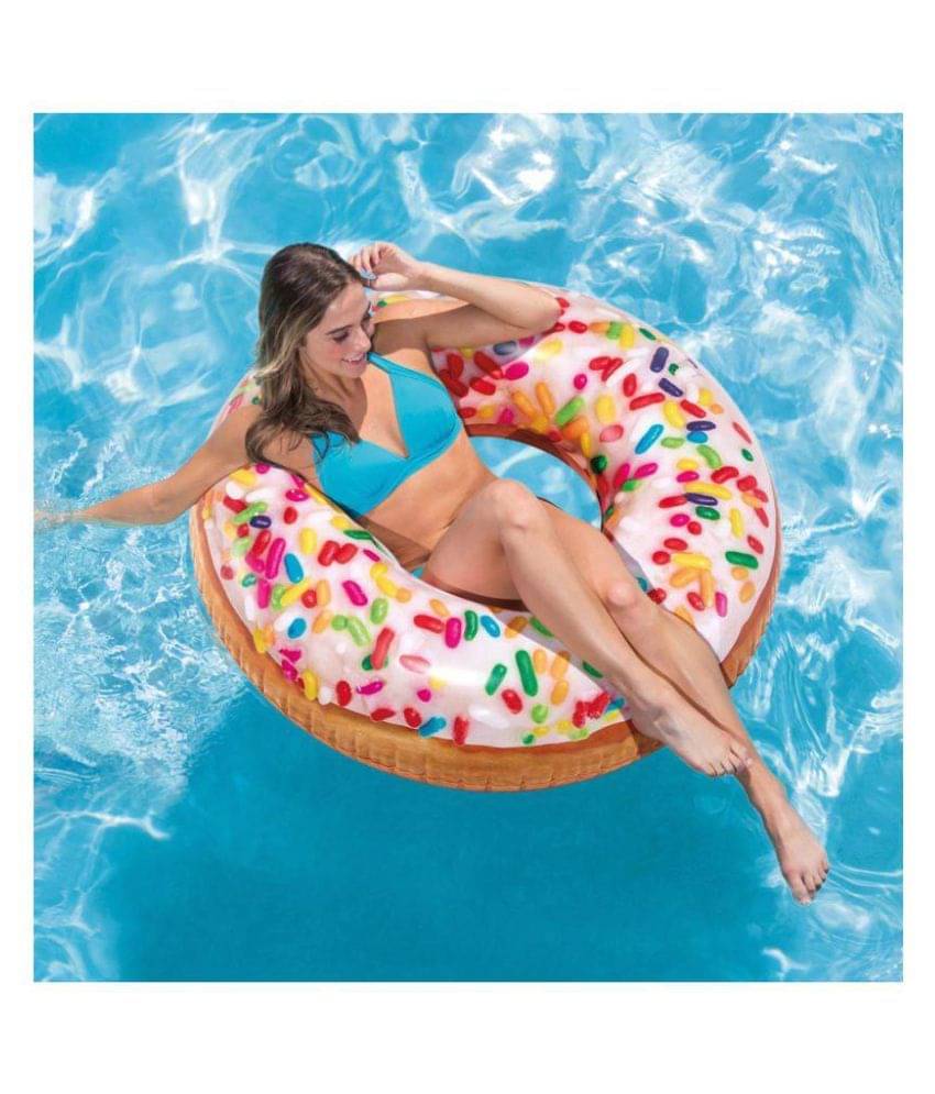     			Rainbow Sprinkle Inflatable Donut Tube / Ring (SIZE: 45") for Adults & KIDS