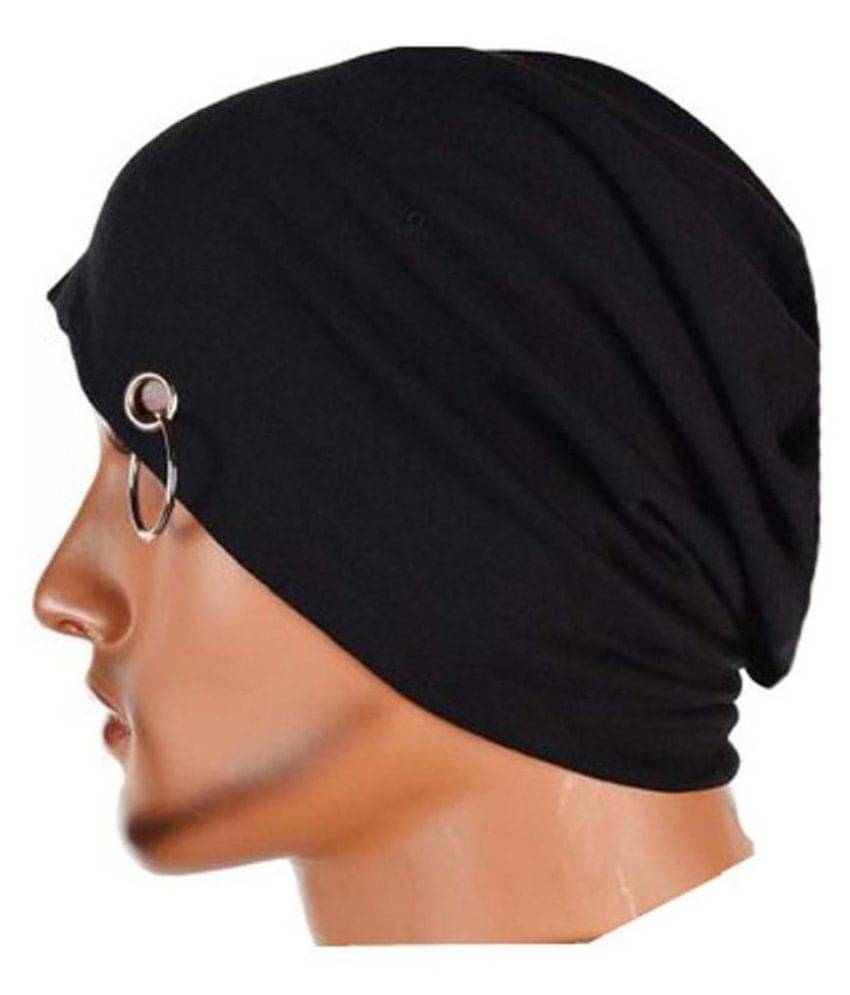     			TahiroBlack Cotton Beanies Cap