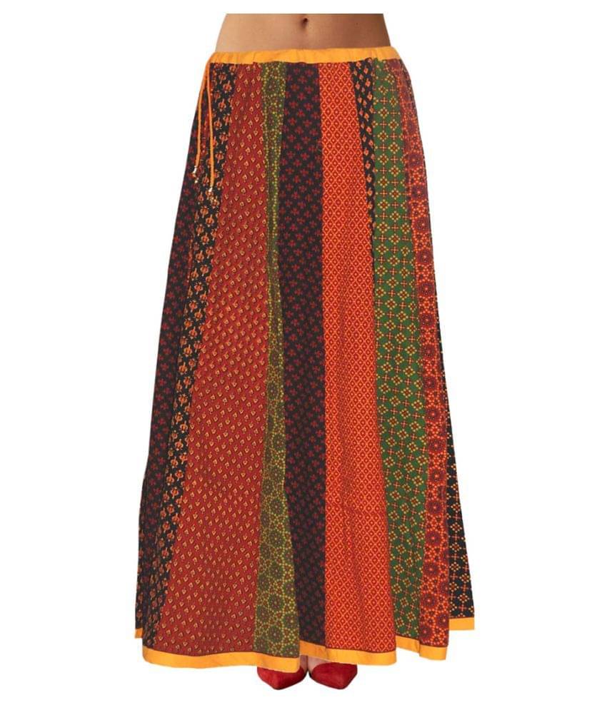     			Sttoffa Cotton A-Line Skirt - Multi Color
