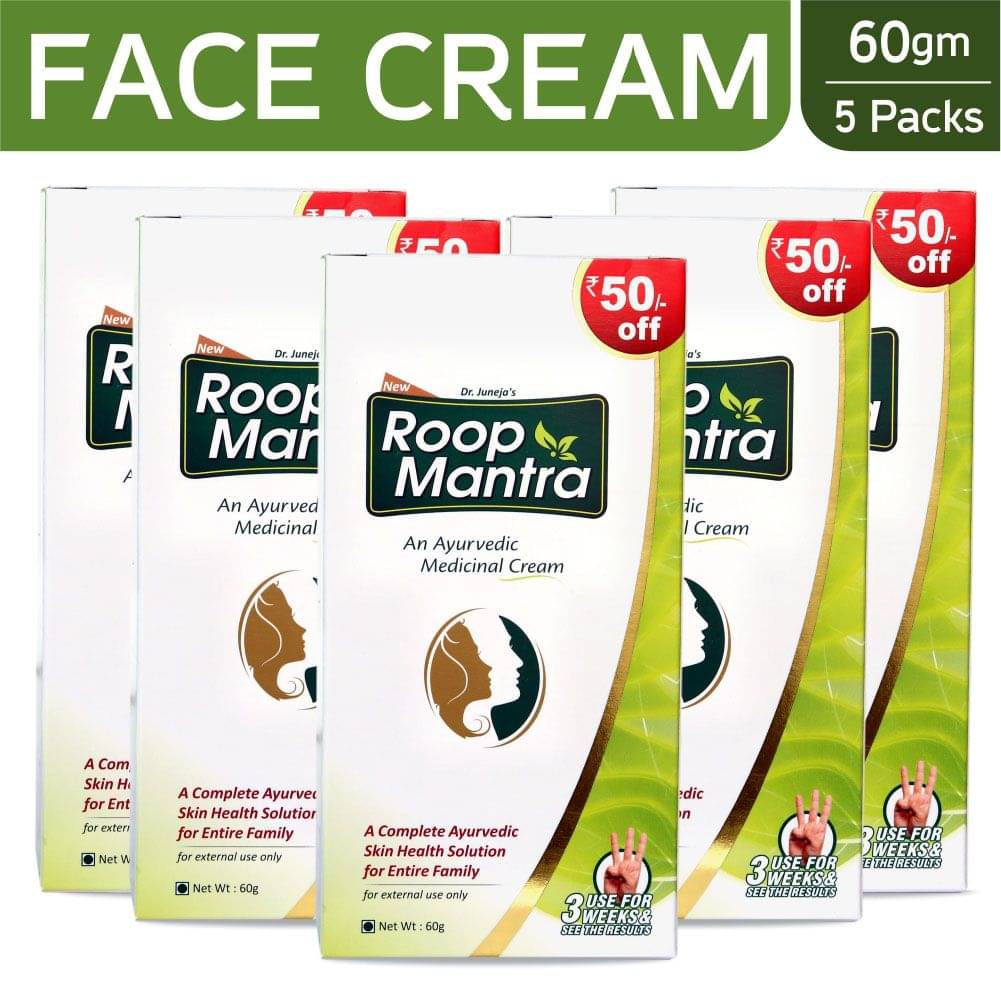 Roop Mantra Face Cream 60gm,(Pack of 5) Day Cream 300 gm Pack of 5     			Roop Mantra Face Cream 60gm,(Pack of 5) Day Cream 300 gm Pack of 5