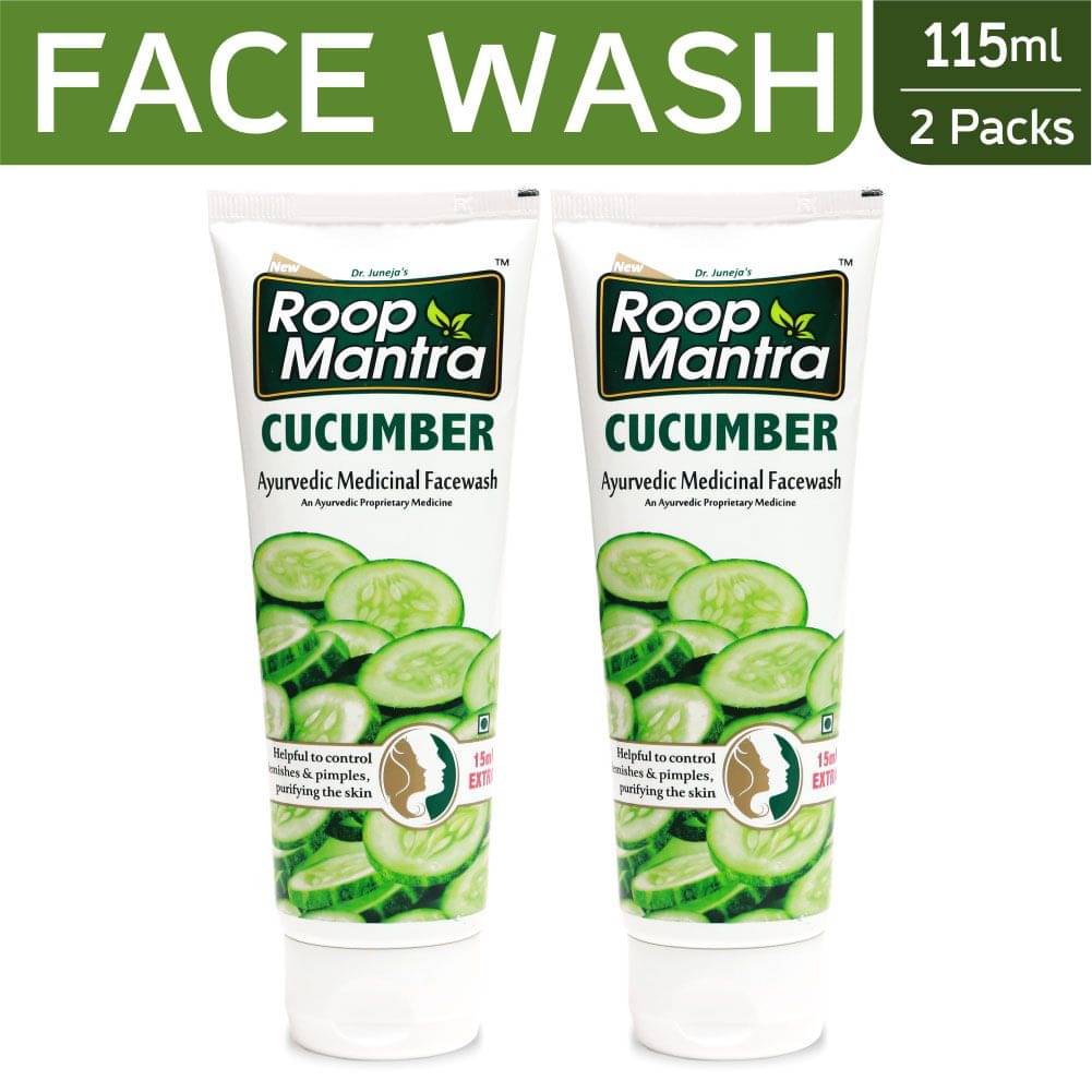 Roop Mantra Cucumber Face Wash 115ml, Pack of 2 (Helpful to Purify the Skin, Control Acne Pimples, Blemishes & Skin Infections, Remove Excess Oil & Dirt) Roop Mantra Cucumber Face Wash 115ml, Pack of 2 (Helpful to Purify the Skin, Control Acne Pimples, Blemishes & Skin Infections, Remove Excess Oil & Dirt)