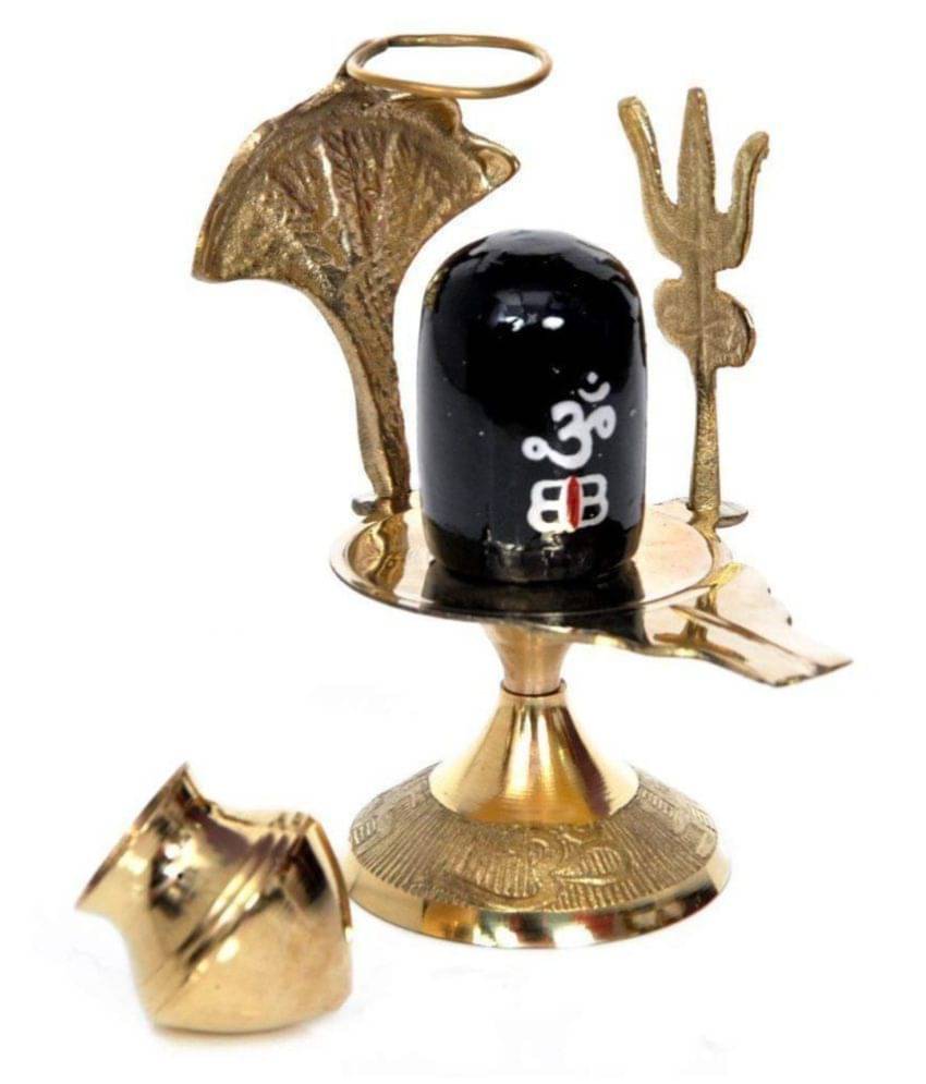    			AC Creation - Brass Shivling (Pack of 1)