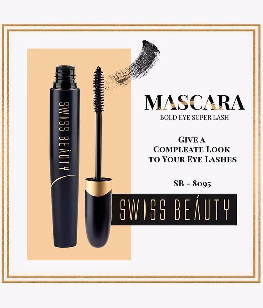 Swiss Beauty Boldeyes Super Lash Mascara (Black),Pack of 2, 7.5ml each - Makeup - Eyes | Buy online on ZillyBuy