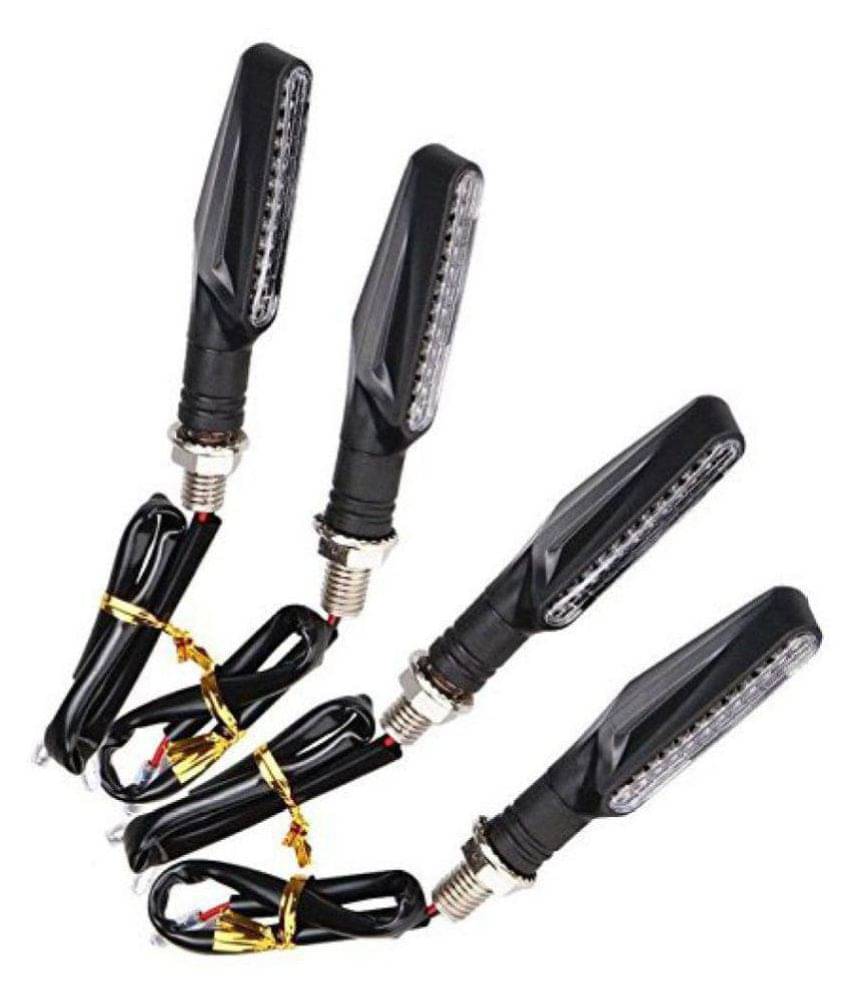     			TRIMURTI  Bike Motorcycle KTM Style Sleek Amber LED Turn Signal Indicators Light Lamp Set