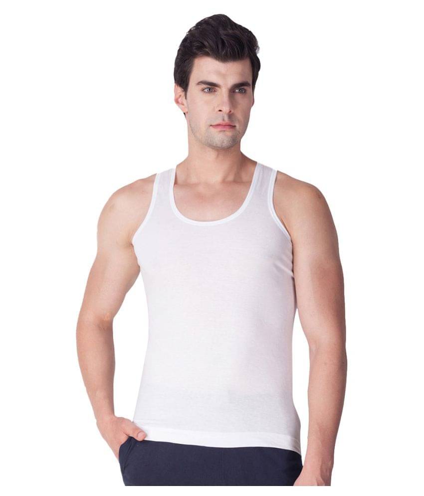 Galatea White Sleeveless Vests Single Galatea White Sleeveless Vests Single