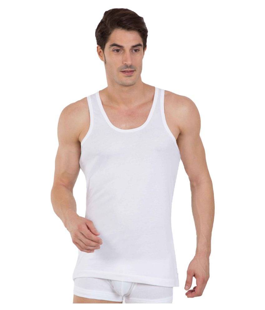 Galatea Pack of 1 Cotton Blend Sleeveless Vest For Men ( White ) Galatea Pack of 1 Cotton Blend Sleeveless Vest For Men ( White )