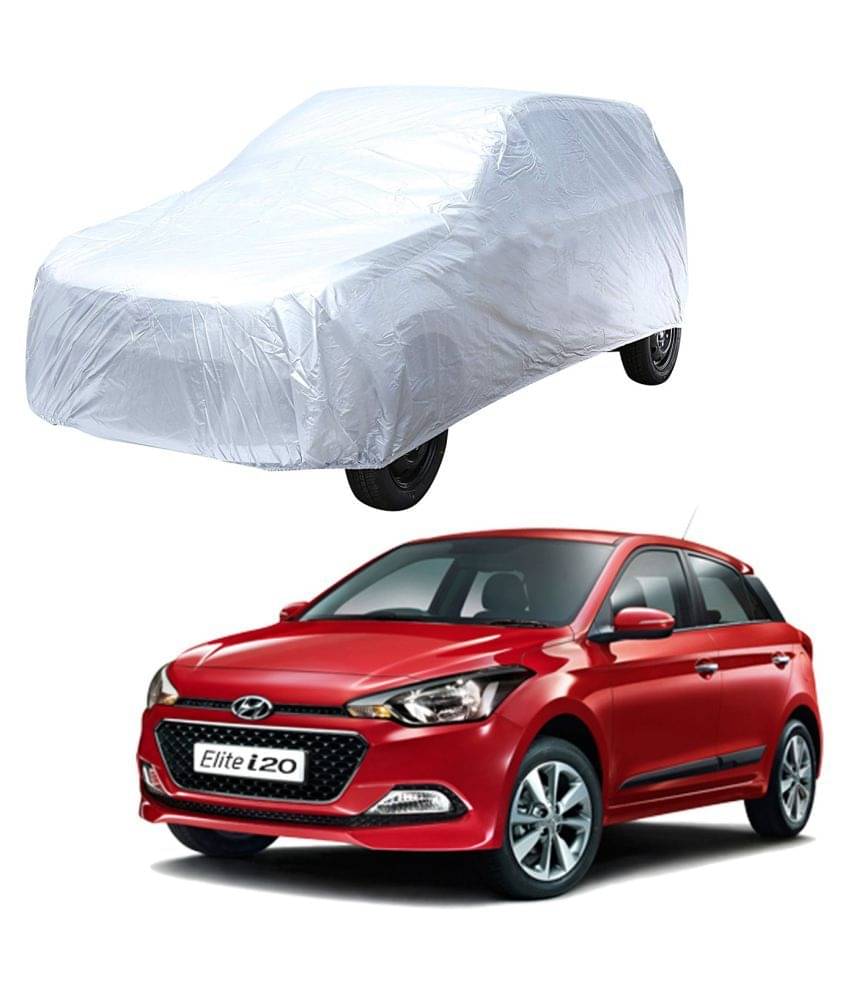 Autoretail Silver Color Car Cover Without Mirror Pocket Polyster For Hyundai Elite I20     			Autoretail Silver Color Car Cover Without Mirror Pocket Polyster For Hyundai Elite I20