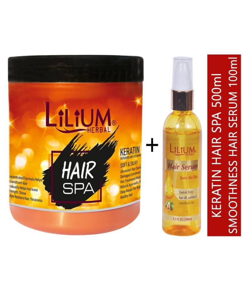 Lilium Herbal Hair SPA-500ml With Hair Serum-100ml Hair Scalp Treatment Cream 585 gm Pack of 2 Lilium Herbal Hair SPA-500ml With Hair Serum-100ml Hair Scalp Treatment Cream 585 gm Pack of 2