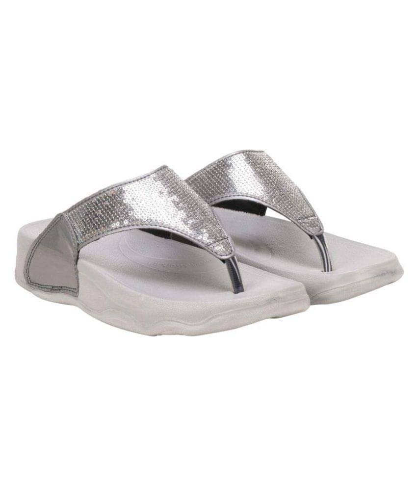    			Shoe Lab Silver Flats