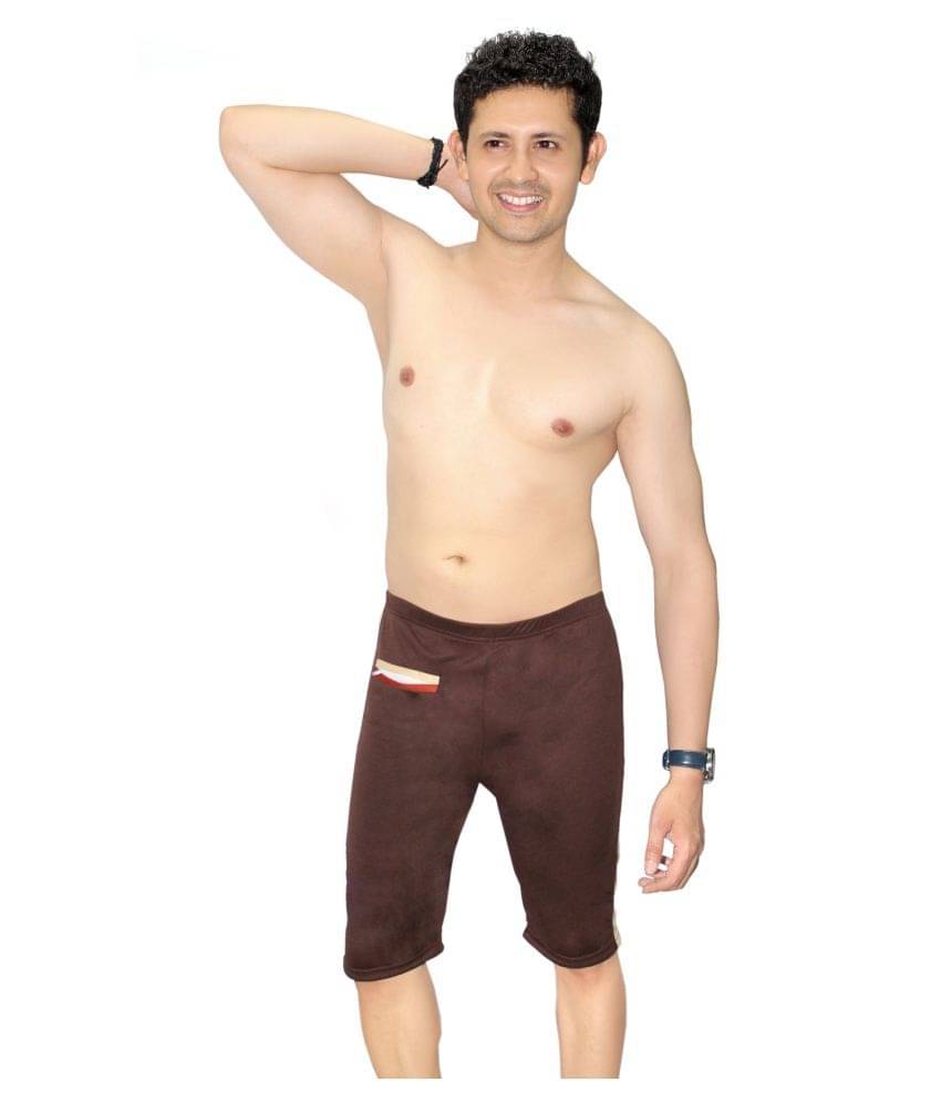     			Goodluck Brown Polyester Lycra Jammer Single