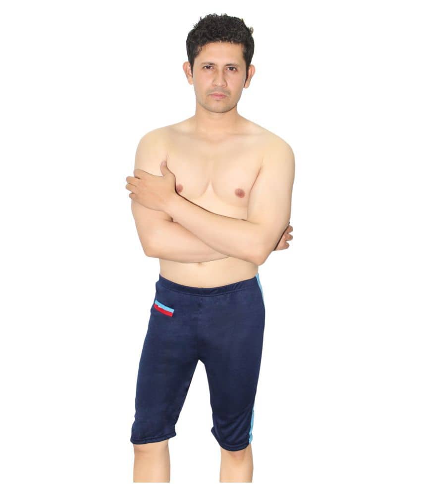 Goodluck Navy Polyester Lycra Jammer Single