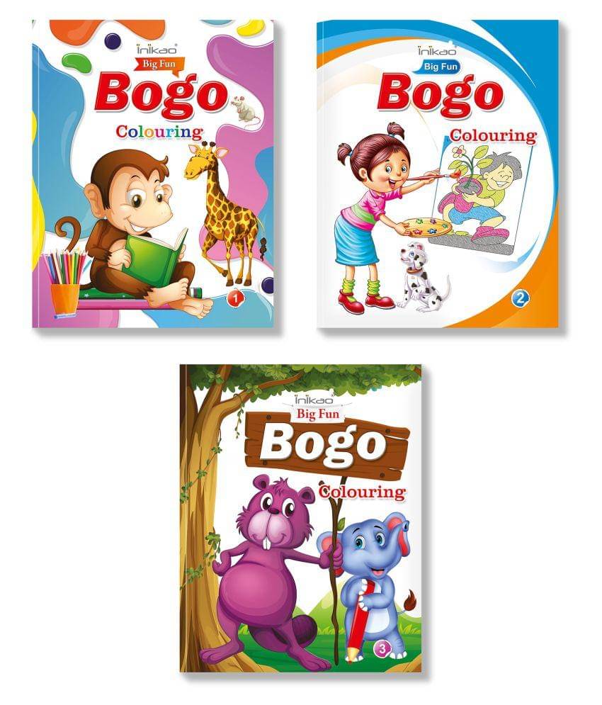     			Inikao Jumbo Colouring Books Set of 3
