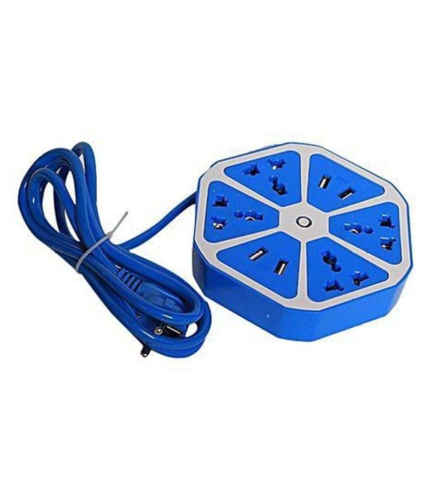     			4 USB Hexagon Socket Extension Board 4 USB Port with 4 Socket Surge Protector