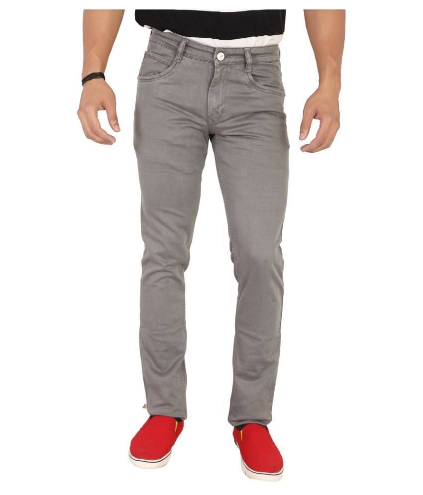     			Awack Grey Slim Jeans