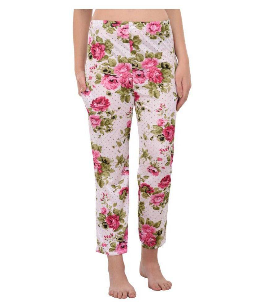     			You Forever Multi Color Satin Women's Nightwear Pyjama ( Pack of 1 )