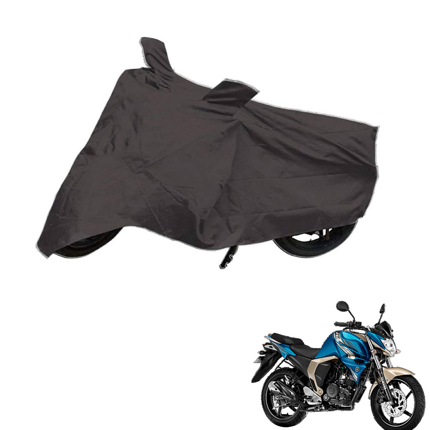     			AutoRetail Dust Proof Two Wheeler Polyster Cover for Yamaha FZ S Ver 2.0 (Mirror Pocket, Grey Color)