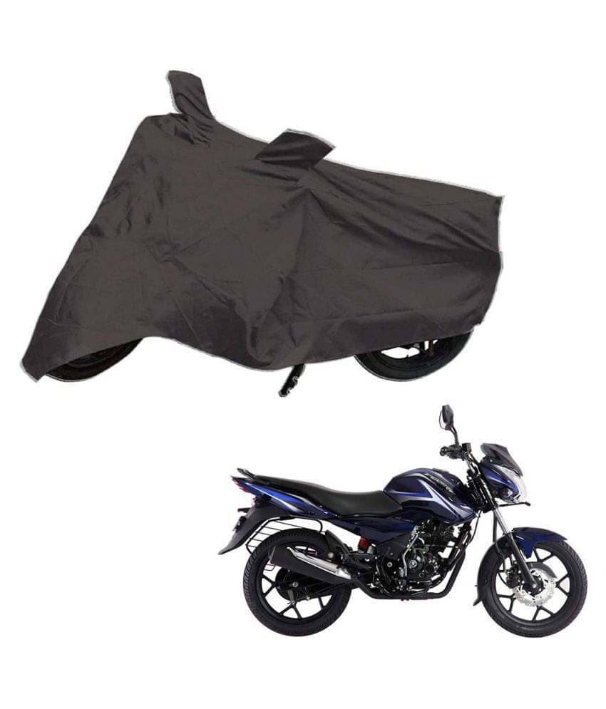     			AutoRetail Dust Proof Two Wheeler Polyster Cover for Bajaj DisPolyster Cover 150 (Mirror Pocket, Grey Color)