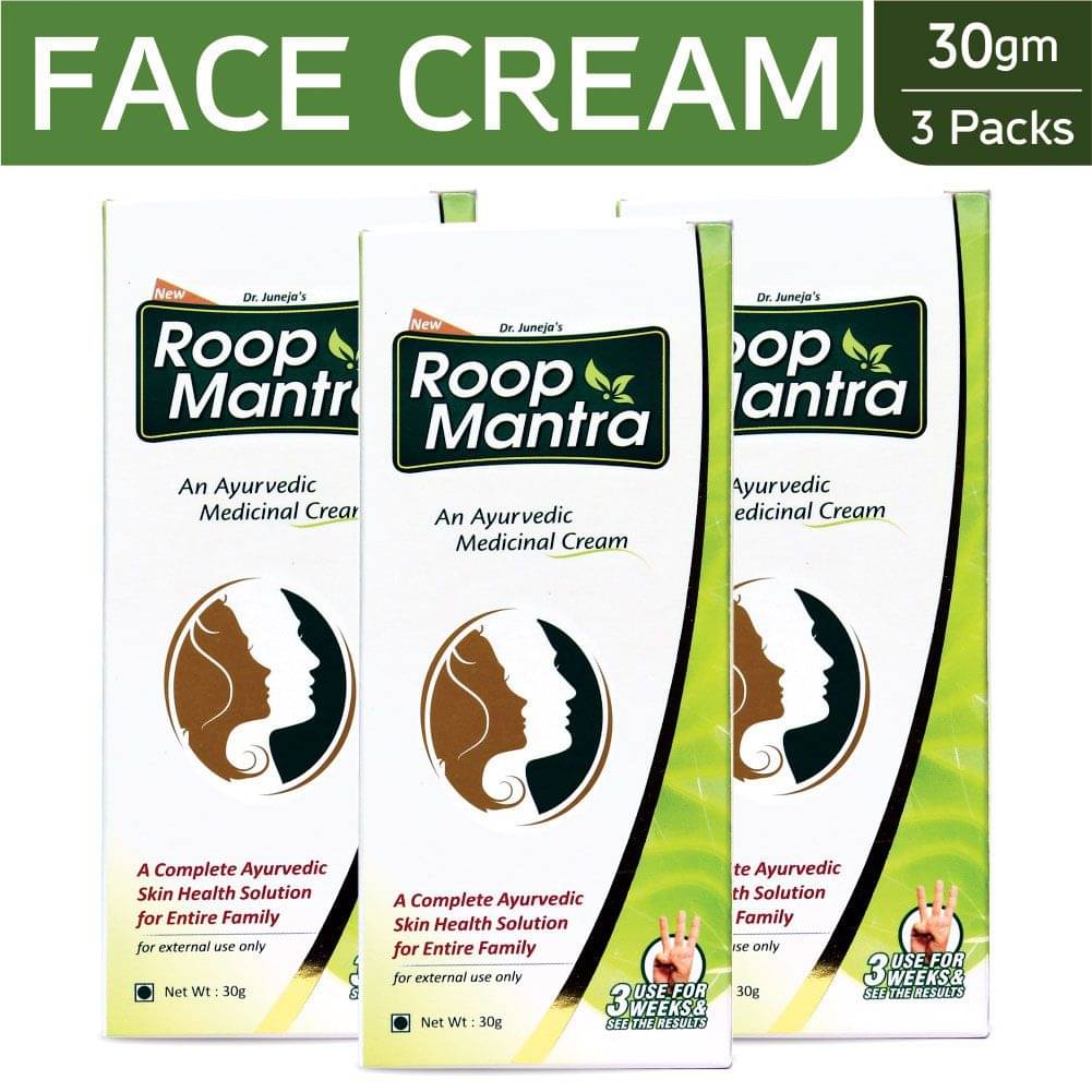 Roop Mantra Face Cream 30gm, Pack of 3 (Ayurvedic Cream for Men & Women, Helpful in Acne, Pimples, Boils, Skin Infections) - For All types of Skin Roop Mantra Face Cream 30gm, Pack of 3 (Ayurvedic Cream for Men & Women, Helpful in Acne, Pimples, Boils, Skin Infections) - For All types of Skin