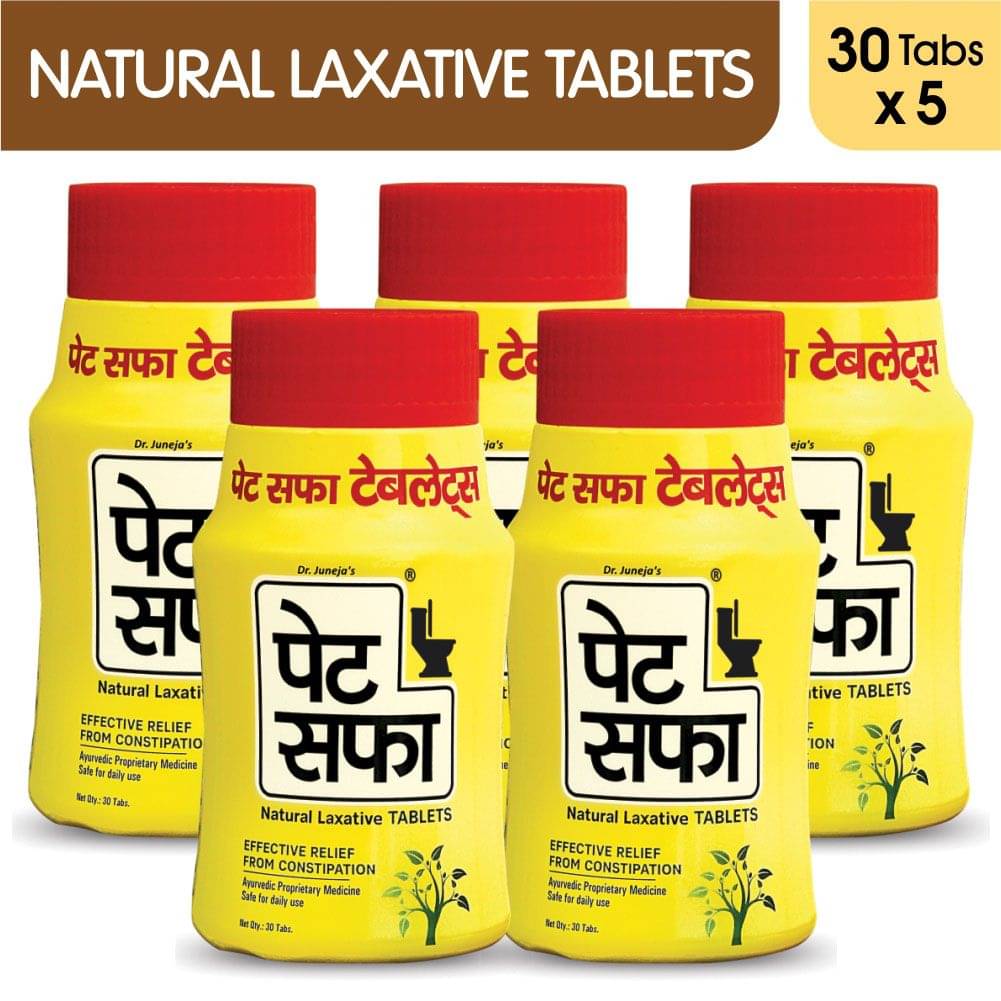 Pet Saffa Natural Laxative Tablets 30 Tablets, Pack of 5 (Helpful In Constipation, Gas, Acidity, Kabz), Ayurvedic Medicine Pet Saffa Natural Laxative Tablets 30 Tablets, Pack of 5 (Helpful In Constipation, Gas, Acidity, Kabz), Ayurvedic Medicine