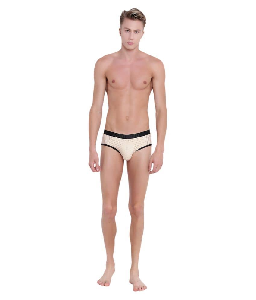 La Intimo Pack of 1 Polyester Briefs For Men's ( Beige )