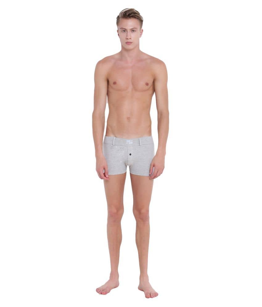 La Intimo Pack of 1 Cotton Trunks For Men's ( Grey Melange )