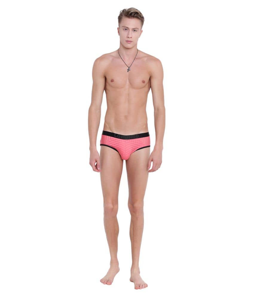 La Intimo Pack of 1 Polyester Briefs For Men's ( Pink )
