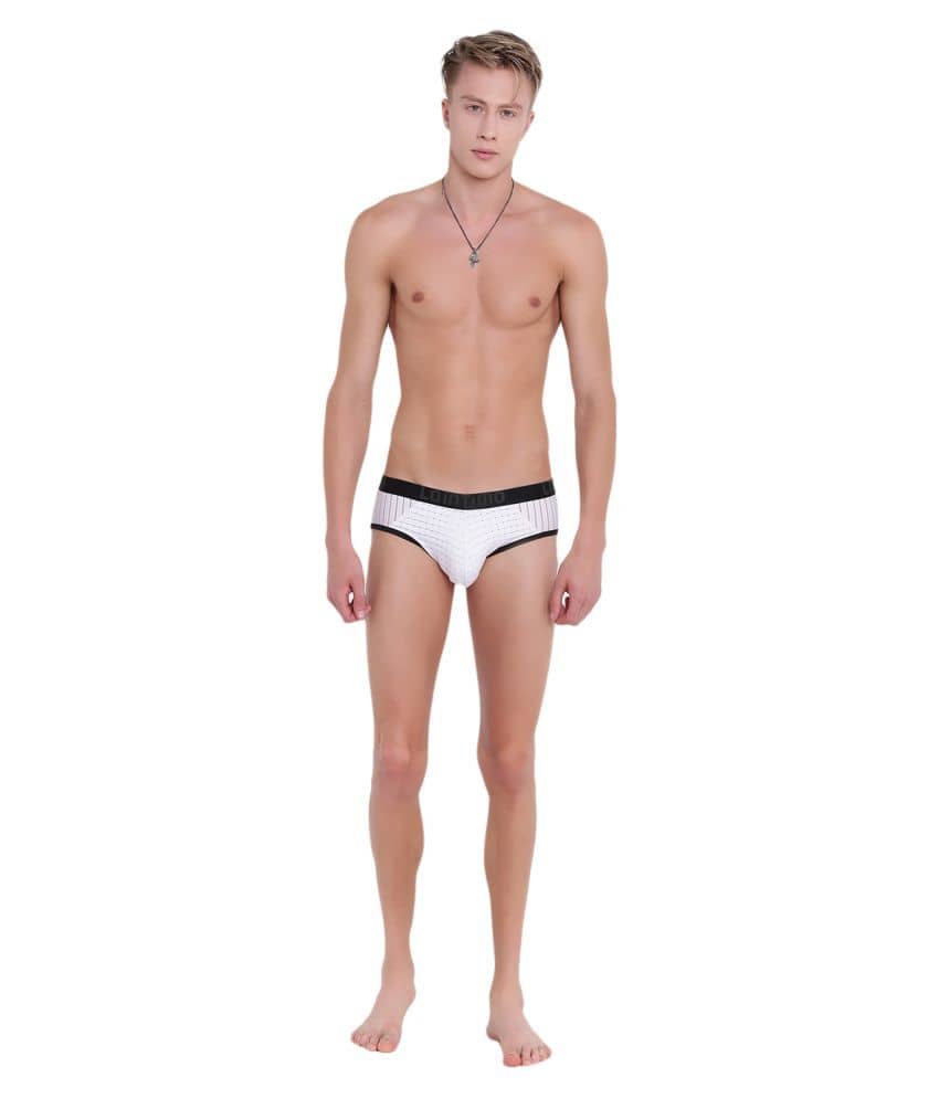 La Intimo Pack of 1 Polyester Briefs For Men's ( White )