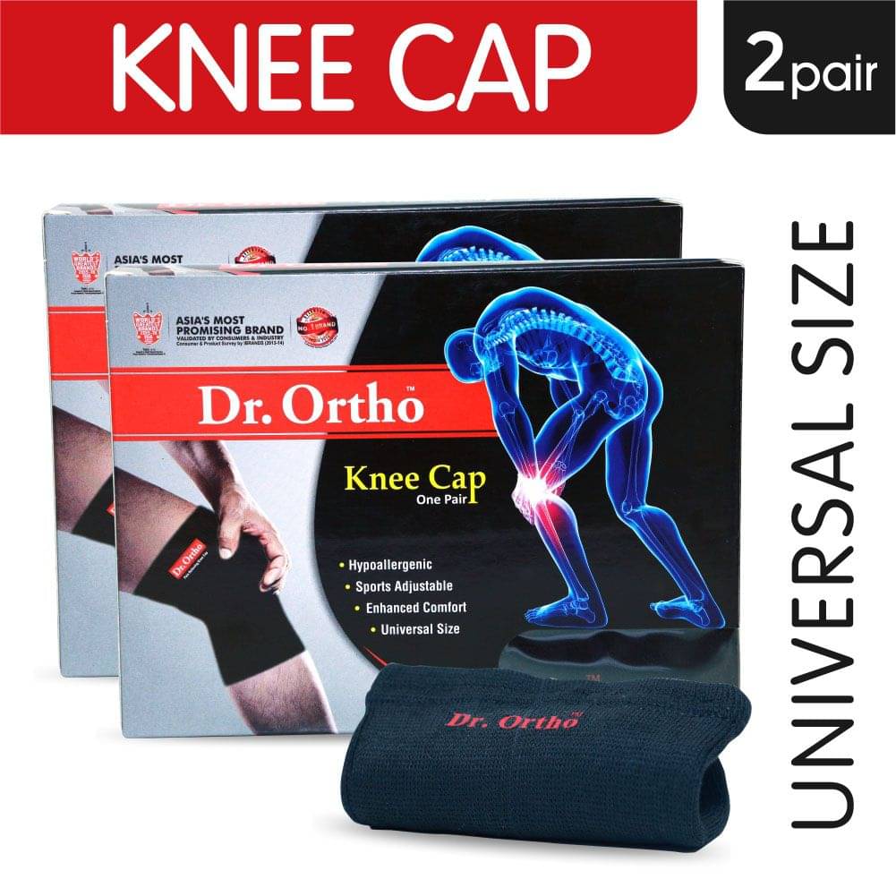 Dr. Ortho Knee Cap, Knee Support, Knee Guard Brace For Men And Women | Size - Universal (Pack Of 2) Dr. Ortho Knee Cap, Knee Support, Knee Guard Brace For Men And Women | Size - Universal (Pack Of 2)