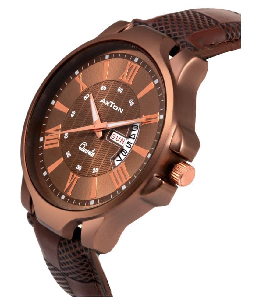     			Axton AXT-003 Leather Analog Men's Watch