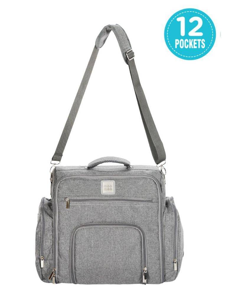     			Mee Mee Grey Polyester Diaper Bag ( 40 cm