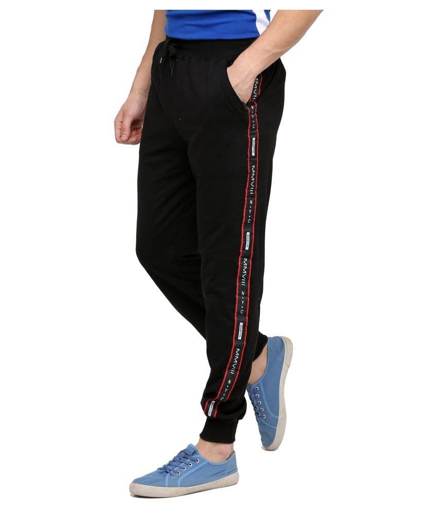 Maniac Black Cotton Joggers Maniac Black Cotton Joggers
