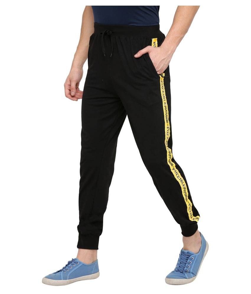 Maniac - Black Cotton Men's Joggers ( Pack of 1 ) Maniac - Black Cotton Men's Joggers ( Pack of 1 )