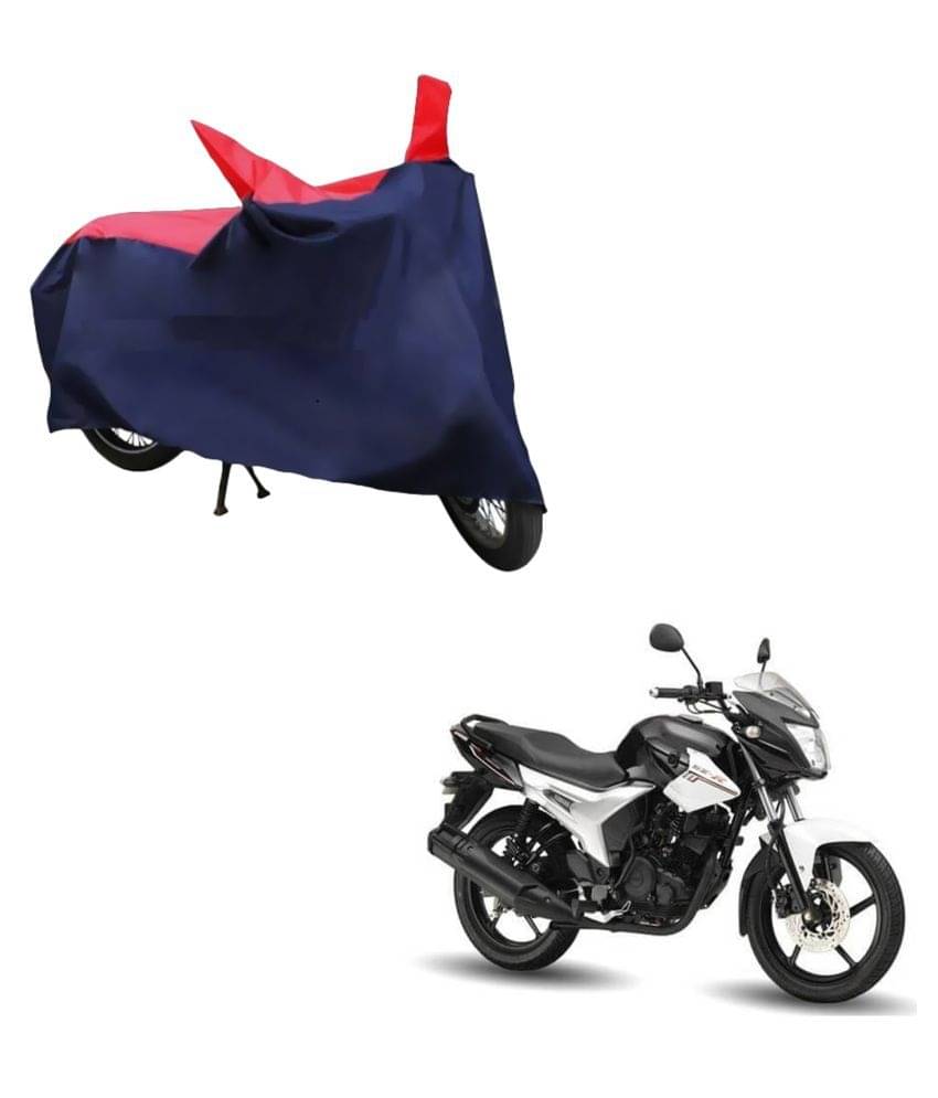     			AutoRetail Dust Proof Two Wheeler Polyster Cover for Yamaha SZ-R (Mirror Pocket, Red and Blue Color)