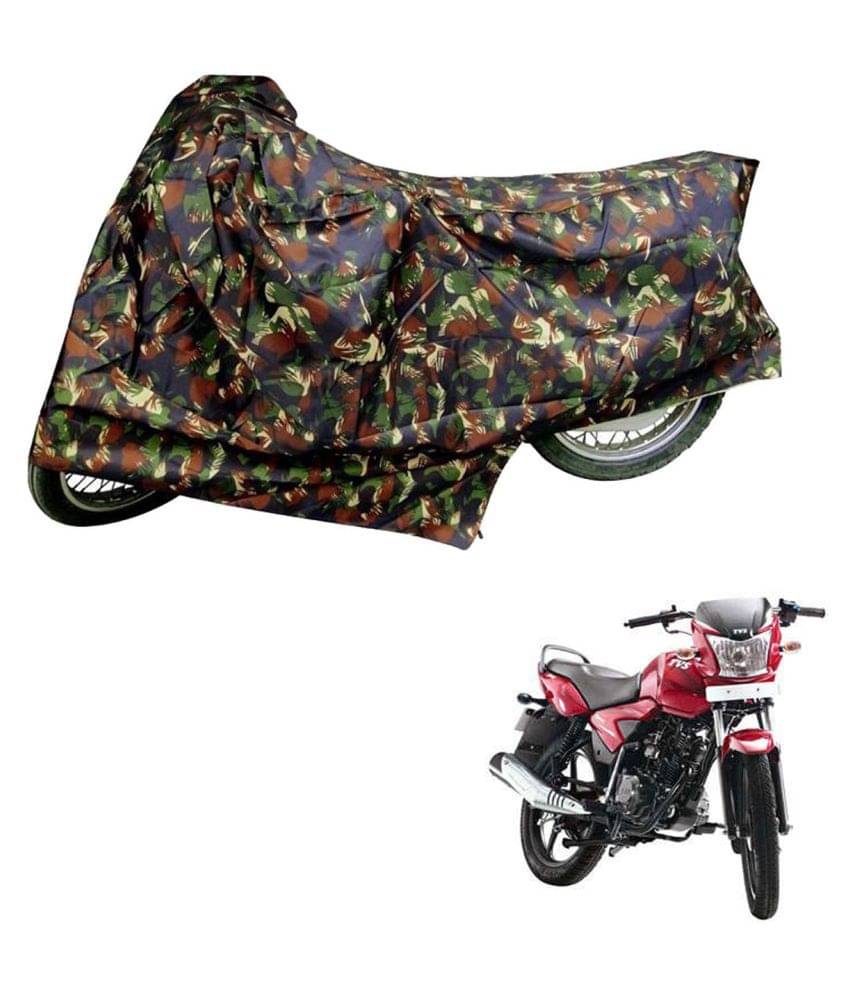     			AutoRetail Dust Proof Two Wheeler Polyster Cover for TVS Jive (Mirror Pocket, Jungle Color)