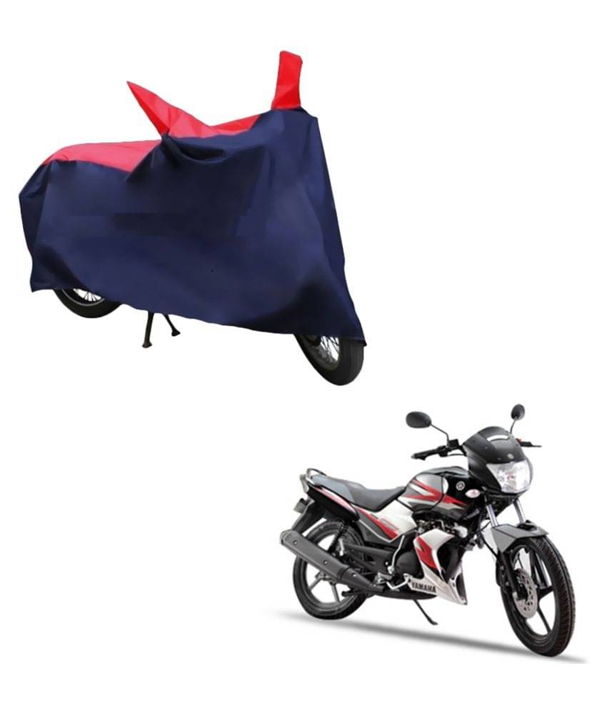     			AutoRetail Dust Proof Two Wheeler Polyster Cover for Yamaha SS 125 (Mirror Pocket, Red and Blue Color)
