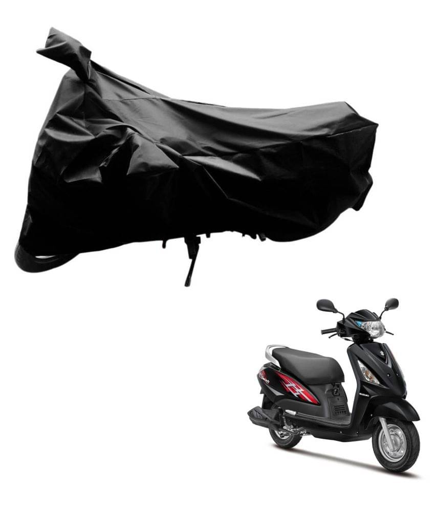     			AutoRetail Dust Proof Two Wheeler Polyster Cover for Suzuki Swish 125 Facelift (Mirror Pocket, Black Color)
