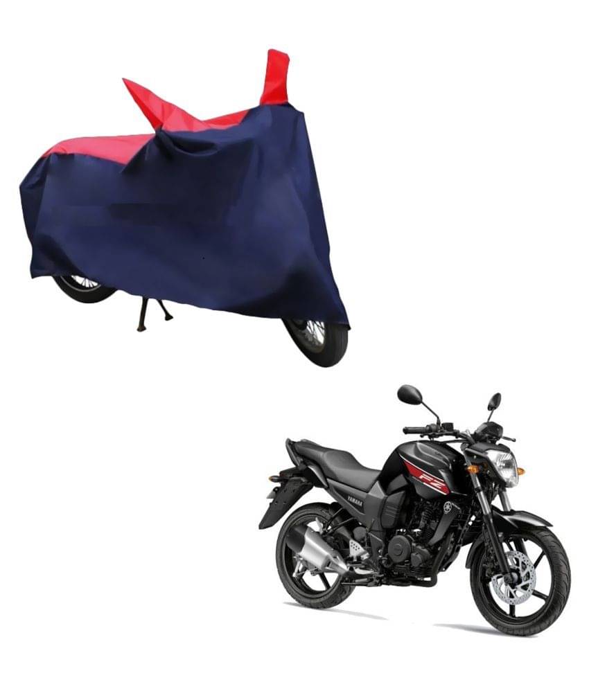     			AutoRetail Dust Proof Two Wheeler Polyster Cover for Yamaha Fz 16 (Mirror Pocket, Red and Blue Color)