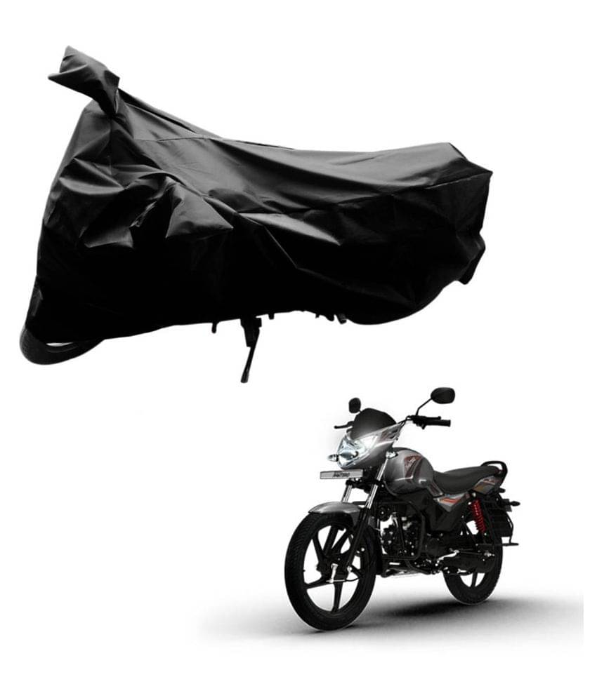     			AutoRetail Dust Proof Two Wheeler Polyster Cover for Mahindra Pantero (Mirror Pocket, Black Color)