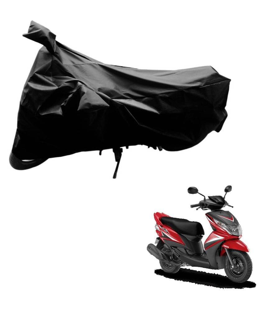     			AutoRetail Dust Proof Two Wheeler Polyster Cover for Yamaha Ray (Mirror Pocket, Black Color)
