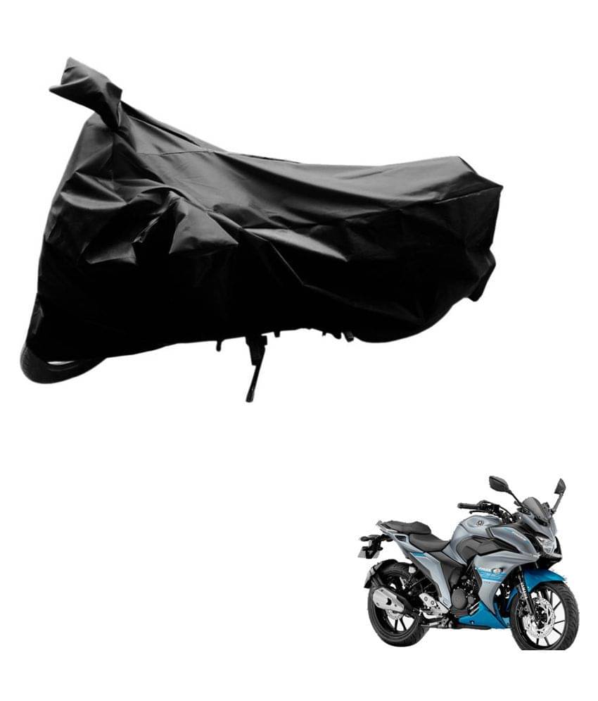     			AutoRetail Dust Proof Two Wheeler Polyster Cover for Yamaha Fazer (Mirror Pocket, Black Color)