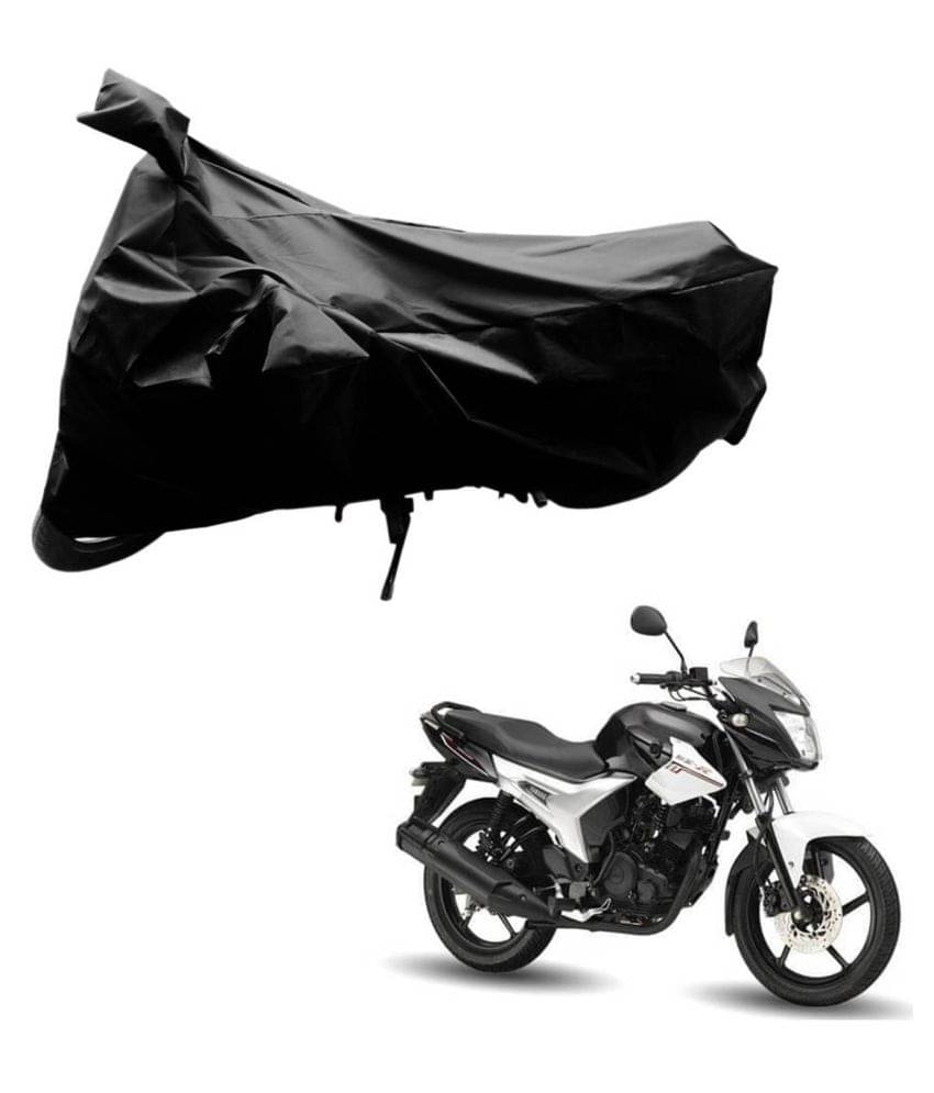     			AutoRetail Dust Proof Two Wheeler Polyster Cover for Yamaha SZ-R (Mirror Pocket, Black Color)